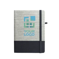 Gift Campaign Taccuino A5 bicolore in tela di cotone e paglia e fogli a righe Office><noscript><img width=