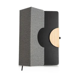 Gift Campaign Taccuino A5 con copertina in lino supporto telefono e pagine neutre></noscript> Quaderni A5