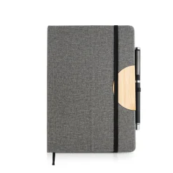 Gift Campaign Taccuino A5 con copertina in lino supporto telefono e pagine neutre></noscript> Quaderni A5