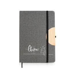 Gift Campaign Taccuino A5 con copertina in lino supporto telefono e pagine neutre></noscript> Quaderni A5