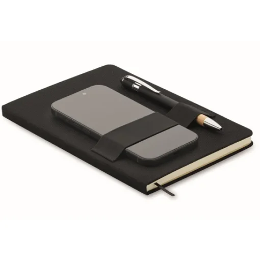 Gift Campaign Taccuino A5 con pagine a righe, penna e fascia elastica per cellulare> Taccuini Con Penna|Quaderni A5