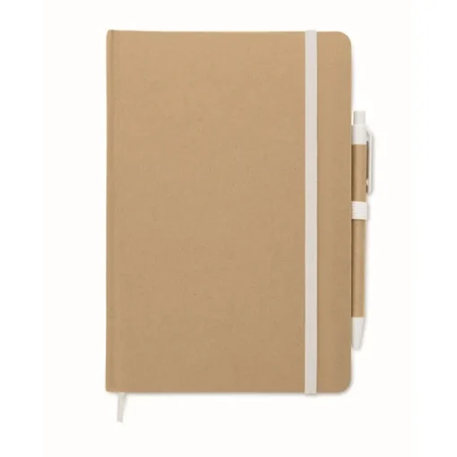 Gift Campaign Taccuino A5 in cartone riciclato con pagine a righe e penna blu> Taccuini Con Penna|Quaderni A5
