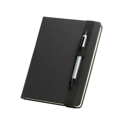 Gift Campaign Taccuino A5 in similpelle con elastico portapenna fogli neutri Pengo> Quaderni A5