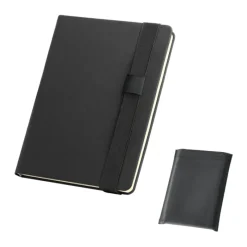Gift Campaign Taccuino A5 in similpelle con elastico portapenna fogli neutri Pengo></noscript> Quaderni A5