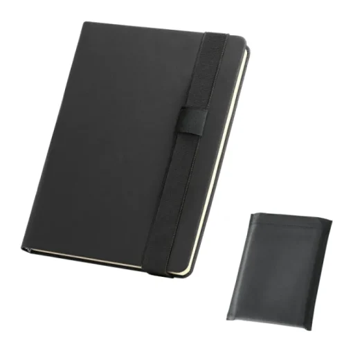 Gift Campaign Taccuino A5 in similpelle con elastico portapenna fogli neutri Pengo> Quaderni A5