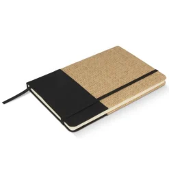 Gift Campaign Taccuino con copertina in iuta e rPET, fondo colorato e fogli a righe></noscript> Quaderni A5