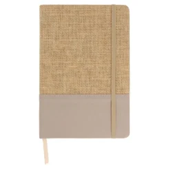 Gift Campaign Taccuino con copertina in iuta e rPET, fondo colorato e fogli a righe></noscript> Quaderni A5