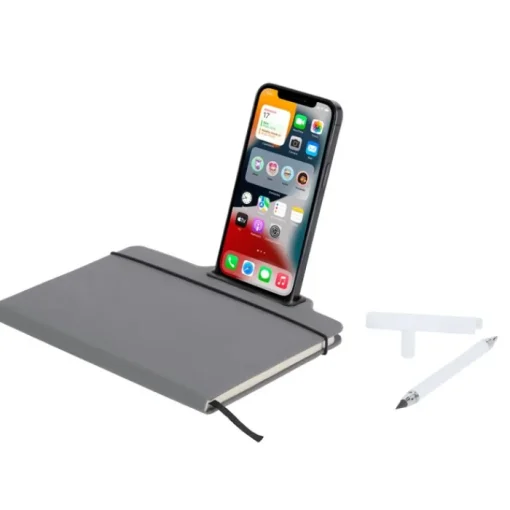 Gift Campaign Taccuino con copertina rigida e supporto per smartphone, pagine neutre A5> Taccuini Con Penna
