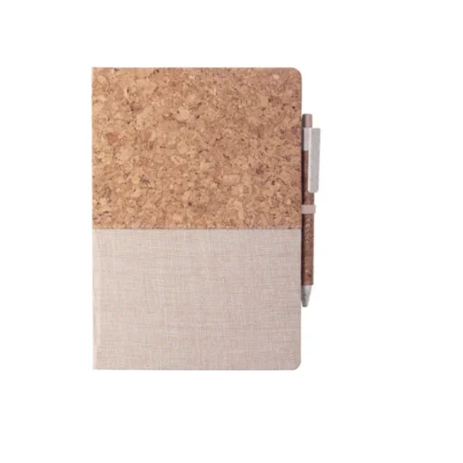 Gift Campaign Taccuino promozionale in sughero A5 con penna pagine bianche Greener> Gadget Ecologici|Taccuini Con Penna