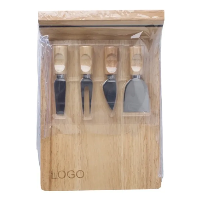 Gift Campaign Tagliere da formaggio in legno con banda magnetica e 4 accessori> Altri Utensili Da Cucina