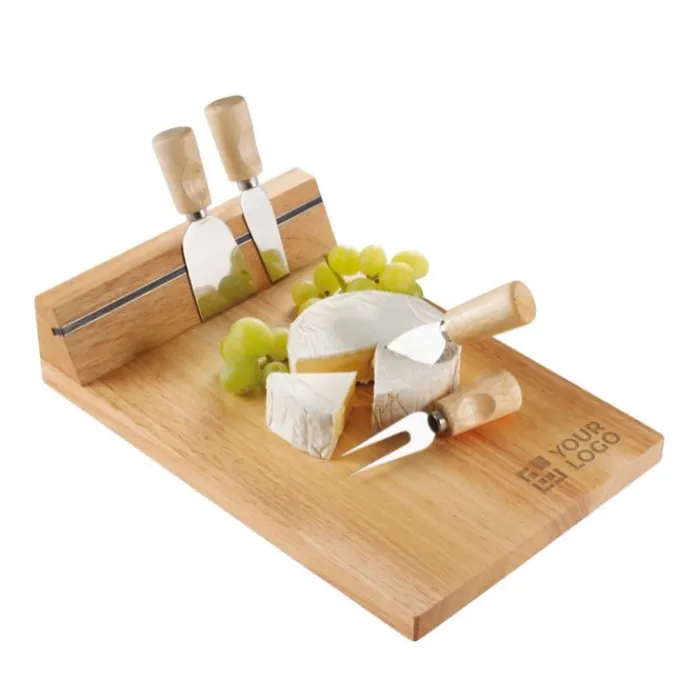 Gift Campaign Tagliere da formaggio in legno con banda magnetica e 4 accessori> Altri Utensili Da Cucina