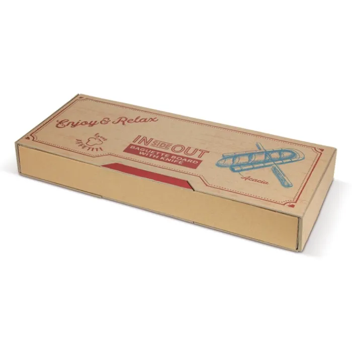 Gift Campaign Tagliere da pane in di acacia con scanalature e coltello> Taglieri