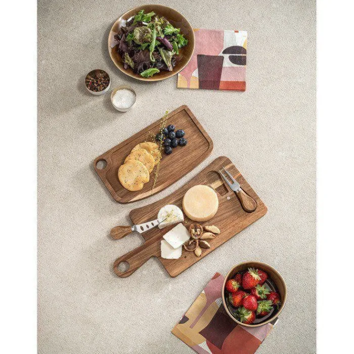 Gift Campaign Tagliere in legno di acacia FSC™ con bordo e foro per appenderlo> Taglieri