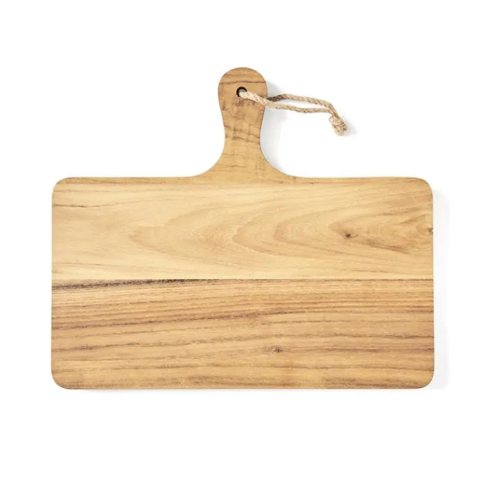 Gift Campaign Tagliere orizzontale pubblicitario in pregiato e manico TeakWood> Taglieri