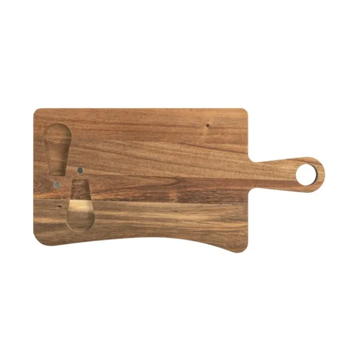 Gift Campaign Tagliere per formaggi in legno di acacia con forchettone e coltello> Taglieri