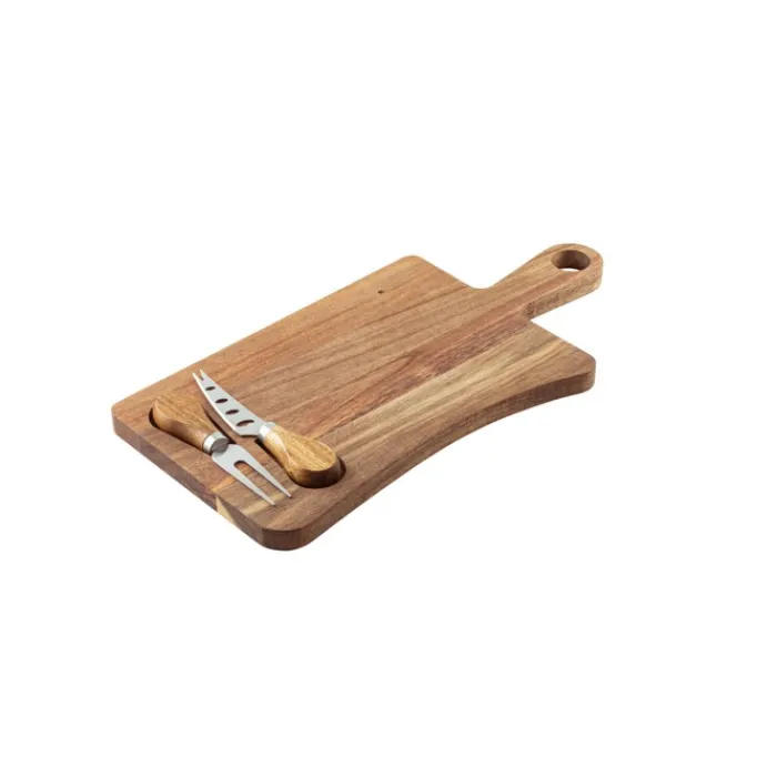 Gift Campaign Tagliere per formaggi in legno di acacia con forchettone e coltello> Taglieri