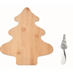 Gift Campaign Tagliere personalizzato con coltello da formaggio in acciaio Bamboo> Gadget Natalizi