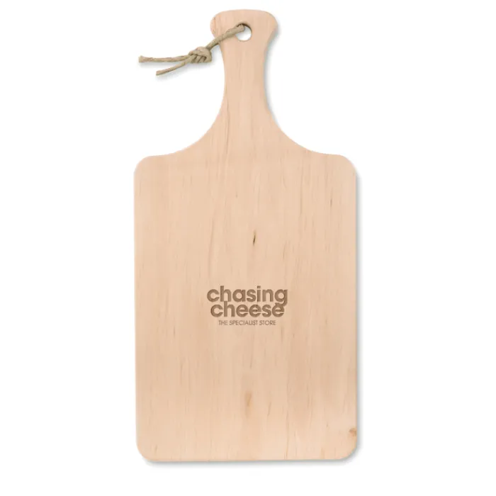 Gift Campaign Taglieri classici con logo in di ontano e con manico Gastro> Taglieri