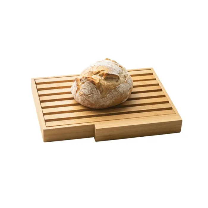 Gift Campaign Taglieri in bambù personalizzabili per pane con coltello in acciaio Migas> Taglieri