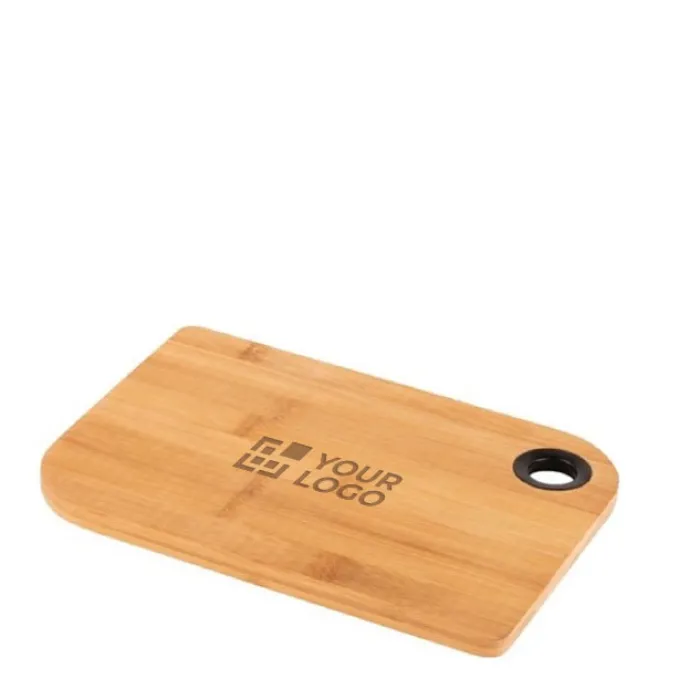 Gift Campaign Taglieri in legno personalizzati con bordi rotondi e anello Hold> Taglieri