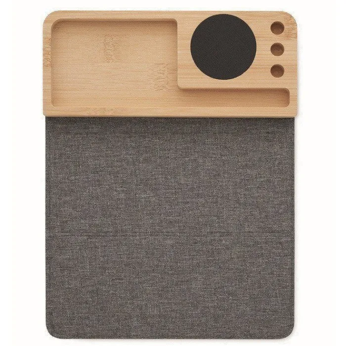 Gift Campaign Tappetino per mouse rPET con organizzatore da scrivania e caricatore> Tappetini Per Mouse