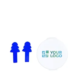 Gift Campaign Tappi in silicone per orecchie con custodia rotonda bianca><noscript><img width=