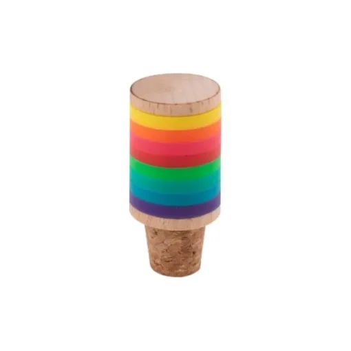 Gift Campaign Tappo in sughero e legno con anelli identificativi colorati in silicone> Gadget Per Vino