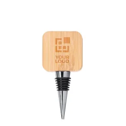 Gift Campaign Tappo per bottiglie in bambù e acciaio a con apribottiglie quadrato></noscript> Gadget Per Vino|Apribottiglie Personalizzati
