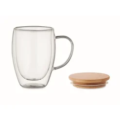 Gift Campaign Tazza allungata in vetro a doppia parete con coperchio in bambù 300 ml></noscript> Tazzine Da Caffè E Tazze Tè