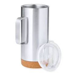 Gift Campaign Tazza alta in acciaio inossidabile riciclato con base in sughero 450ml></noscript> Bicchieri Termici Personalizzati