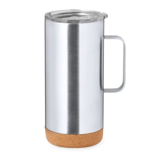 Gift Campaign Tazza alta in acciaio inossidabile riciclato con base in sughero 450ml> Bicchieri Termici Personalizzati