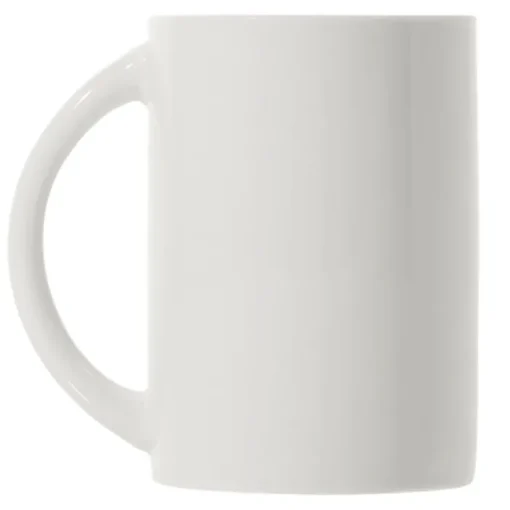 Gift Campaign Tazza bianca cilindrica in porcellana con manico semicircolare 300ml> Tazze Mug