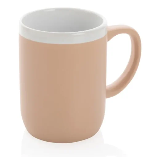 Gift Campaign Tazza con logo ceramica finitura opaca bordo bianco 300ml White Deco> Tazze Mug
