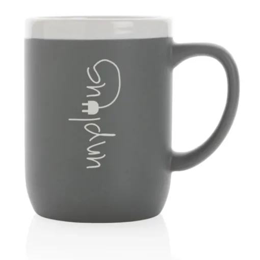 Gift Campaign Tazza con logo ceramica finitura opaca bordo bianco 300ml White Deco> Tazze Mug