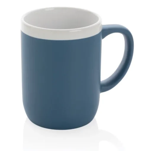 Gift Campaign Tazza con logo ceramica finitura opaca bordo bianco 300ml White Deco> Tazze Mug