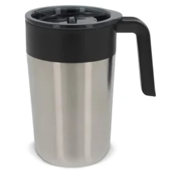 Gift Campaign Tazza da viaggio con manico in acciaio inox e PP a doppia parete 400ml></noscript> Bicchieri Termici Personalizzati