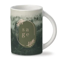 Gift Campaign Tazza di gres per la sublimazione con manico a mezza luna da 300ml> Tazze Per Sublimazione Con Foto