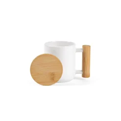 Gift Campaign Tazza di porcellana con coperchio e manico di bambù da 320 ml></noscript> Tazze Mug