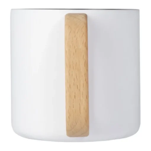 Gift Campaign Tazza in acciaio inox riciclato con manico in legno di faggio 360ml> Gadget Ecologici