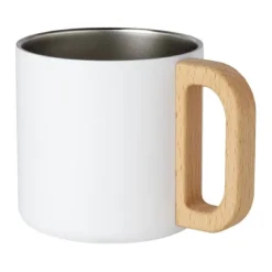 Gift Campaign Tazza in acciaio inox riciclato con manico in legno di faggio 360ml></noscript> Gadget Ecologici