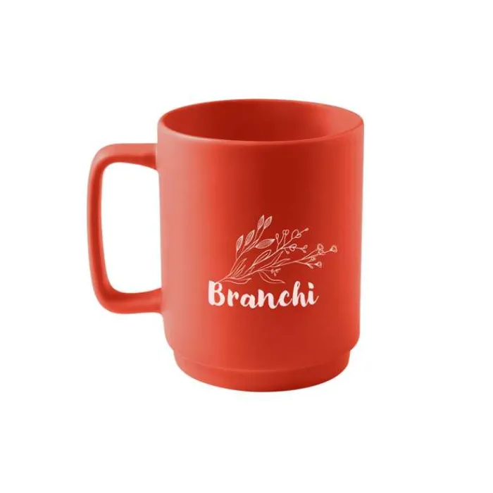 Gift Campaign Tazza in ceramica con finitura opaca e manico rettangolare da 330ml> Tazze Mug