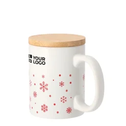 Gift Campaign Tazza in ceramica con fiocchi di neve e coperchio in bambù da 300ml></noscript> Gadget Natalizi