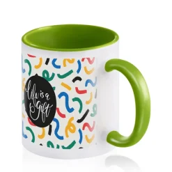 Gift Campaign Tazza in ceramica da sublimare con interno e manico colorato da 325ml><noscript><img width=