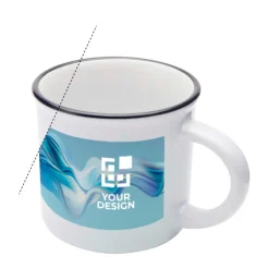 Gift Campaign Tazza in ceramica sublimabile vintage con bordo nero 240ml></noscript> Tazze Mug