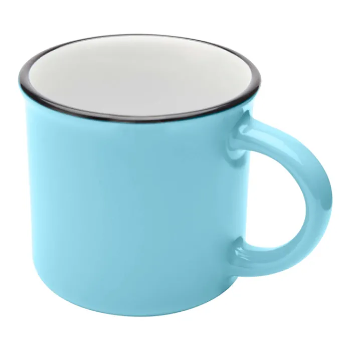 Gift Campaign Tazza in ceramica vintage con bordo nero 240ml> Tazze Mug