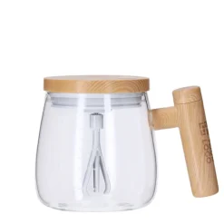 Gift Campaign Tazza in vetro borosilicato con tappo e agitatore elettrico 400ml></noscript> Altri Utensili Da Cucina
