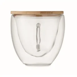 Gift Campaign Tazza in vetro borosilicato a doppia parete con tappo in bambù da 180ml></noscript> Tazzine Da Caffè E Tazze Tè