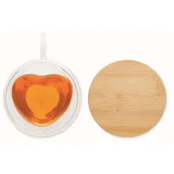 Gift Campaign Tazza in vetro borosilicato a doppia parete con tappo in bambù da 180ml></noscript> Tazzine Da Caffè E Tazze Tè