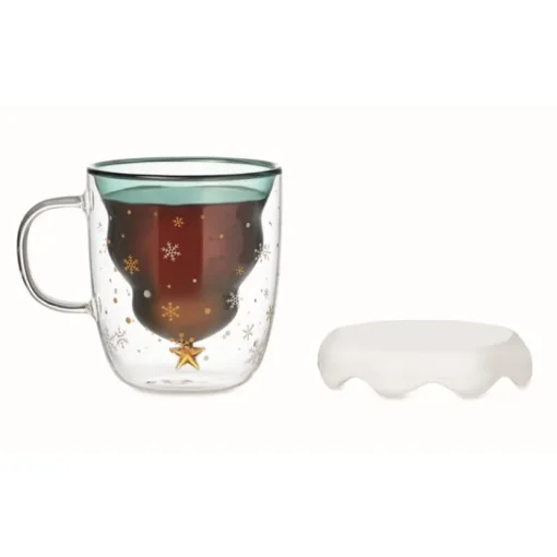 Gift Campaign Tazza in vetro con abete e stellina da 250ml Christmas Spirit> Gadget Natalizi