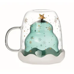 Gift Campaign Tazza in vetro con abete e stellina da 250ml Christmas Spirit></noscript> Gadget Natalizi